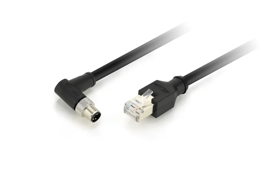 Connection Cable M8 Profinet / EtherNet/IP / Modbus TCP / EtherCAT Angled 5m | Nanotec