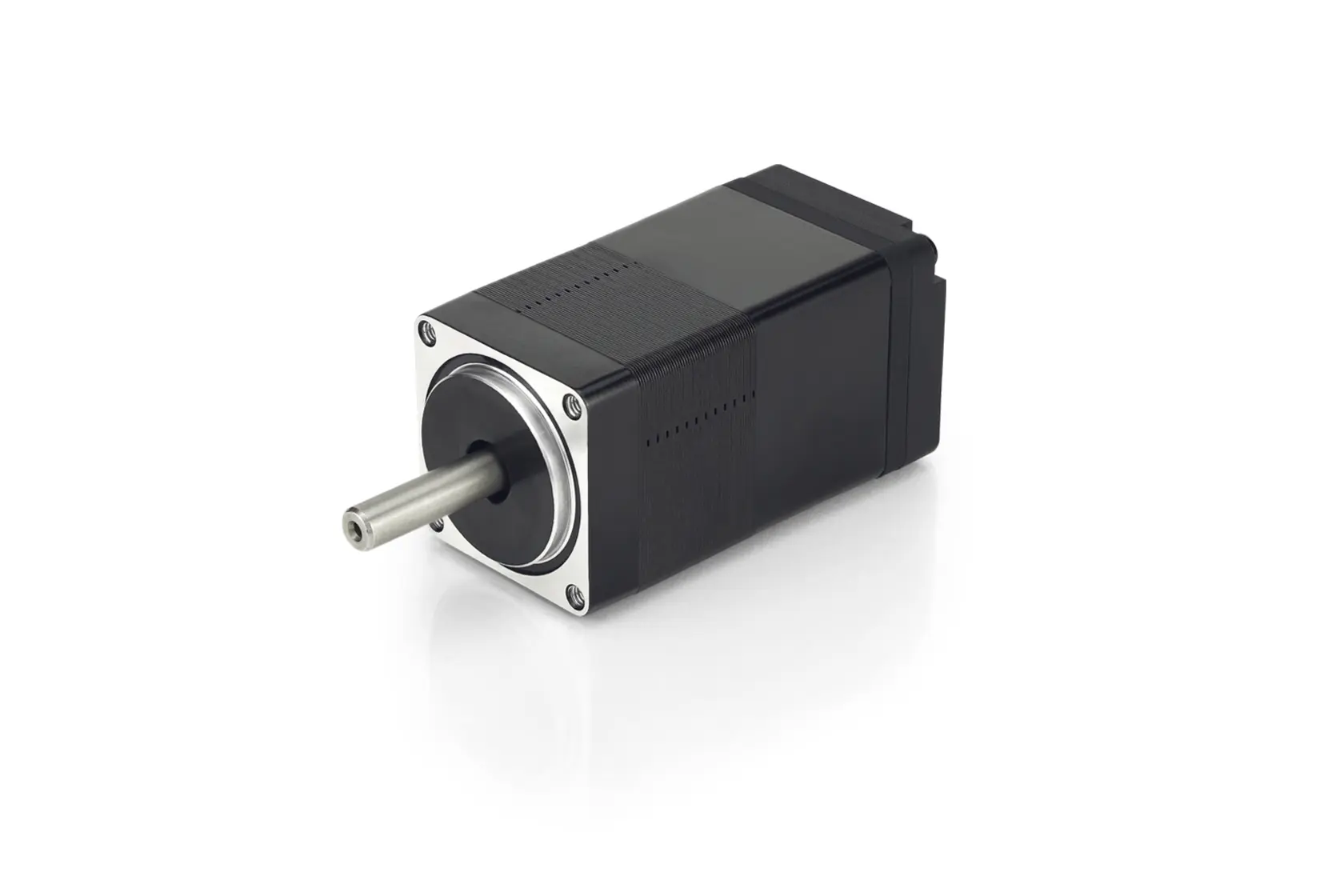 PD1-C28 stepper motor, Nanotec's smallest smart servo, available in various versions rated IP20, IP65 and with open housing for customization.