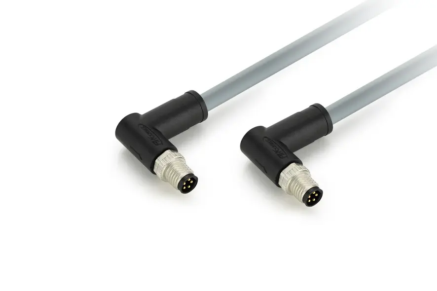 Connection Cable M8 CAN in/out Angled 0.5m | Nanotec